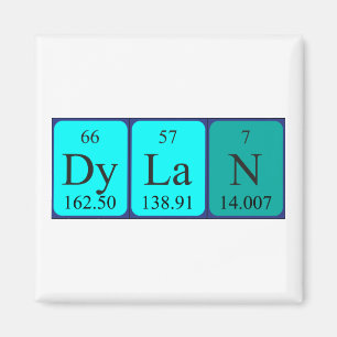 Dylan-Periodensystemnamenmagnet Magnet