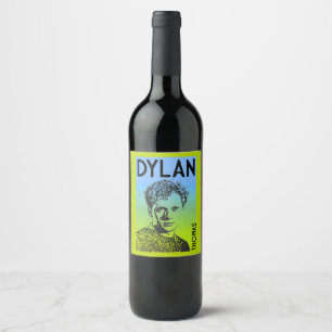 Dylan Thomas walisischer Dichter Weinetikett