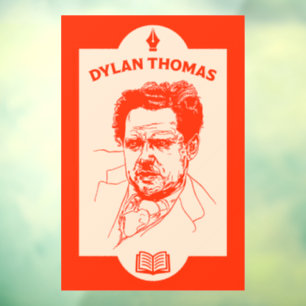 Dylan Thomas Welsh Poet Fensteraufkleber