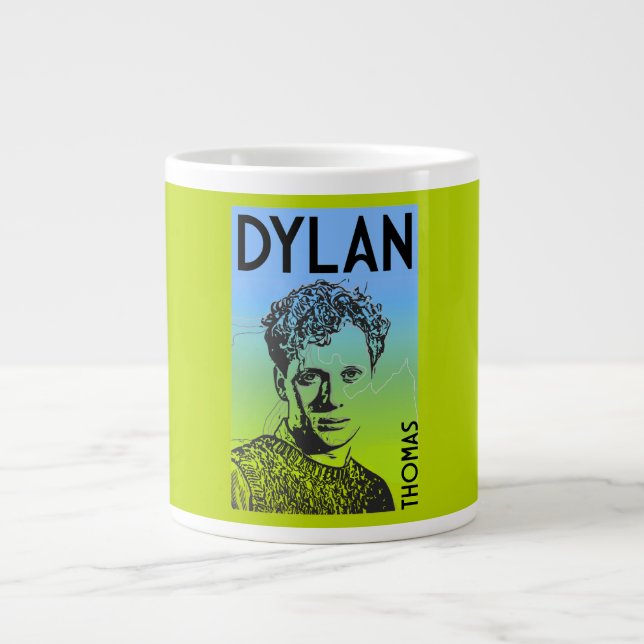 Dylan Thomas Welsh Poet Jumbo-Tasse (Vorderseite)