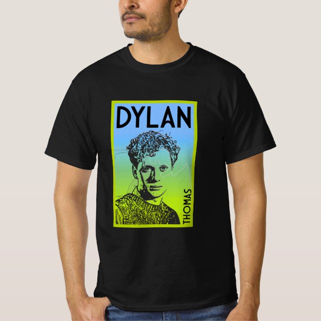 Dylan Thomas Welsh Poet T-Shirt (Vorderseite)