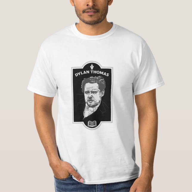 Dylan Thomas Welsh Poet T-Shirt (Vorderseite)