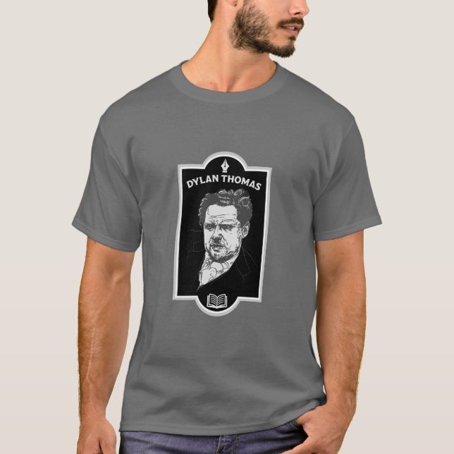 Dylan Thomas Welsh Poet T-Shirt (Vorderseite)