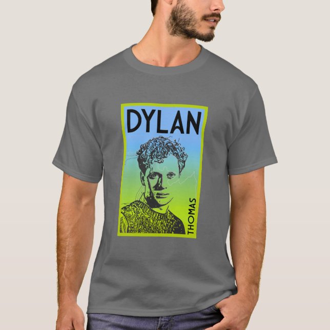 Dylan Thomas Welsh Poet T-Shirt (Vorderseite)