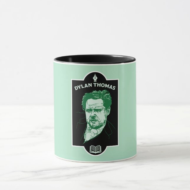 Dylan Thomas Welsh Poet Tasse (Zentrum)