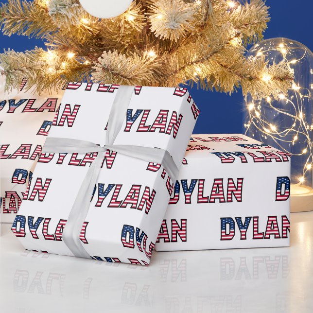 Dylan Vorname Name USA US Geschenkpapier Papier (Feiertage)