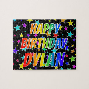 "DYLAN" Vorname, Spaß "GLÜCKLICHER GEBURTSTAG" Puzzle