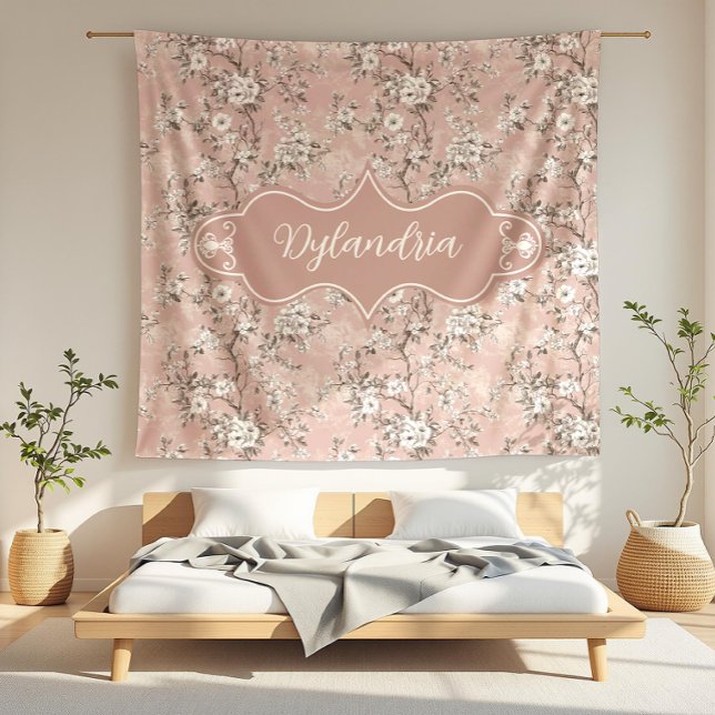 Dylandria Vintag Dusty Rose Pink Fleecedecke (detail)