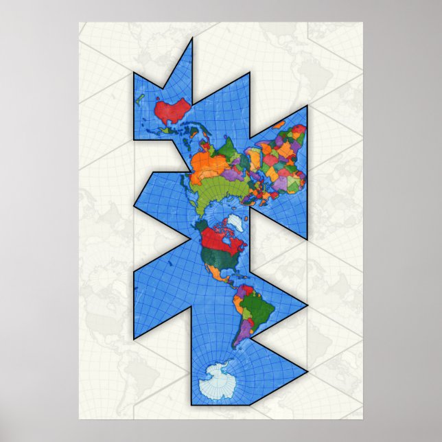 Dymaxion World Map Poster (Vorne)