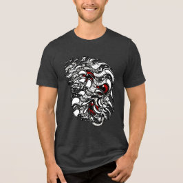 Dynamic Abstrakt Red Surrealist Art Tri-Blend Shirt