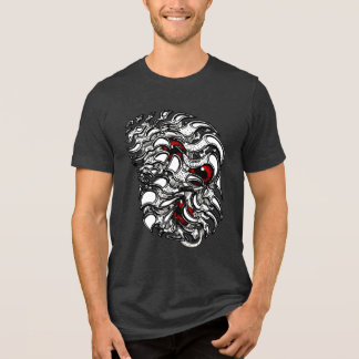Dynamic Abstrakt Red Surrealist Art Tri-Blend Shirt