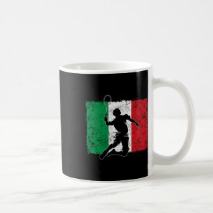 Dynamic Badminton Player - Italienischer Flag Kaffeetasse
