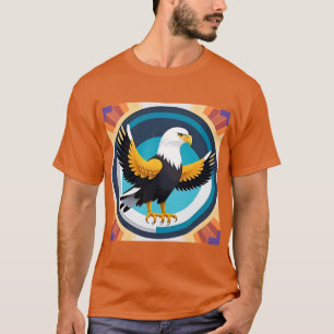 Dynamic Bald Eagle in künstlerischer Illustration T-Shirt