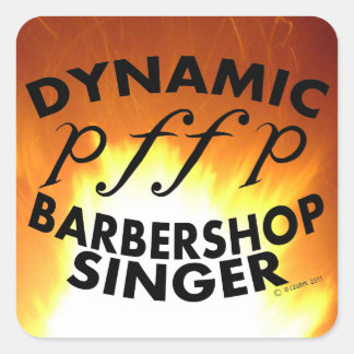 Dynamic Barbershop Singer Square Sticker
