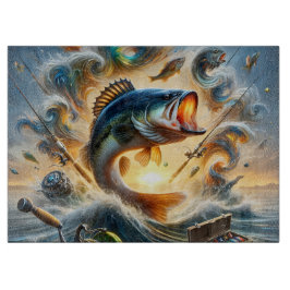 Dynamic Bass FishThe Great Fisherman Cutting Board Schneidebrett