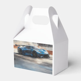 Dynamic Blue Urban Race Scene Geschenkschachtel