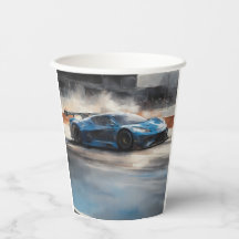 Dynamic Blue Urban Race Scene