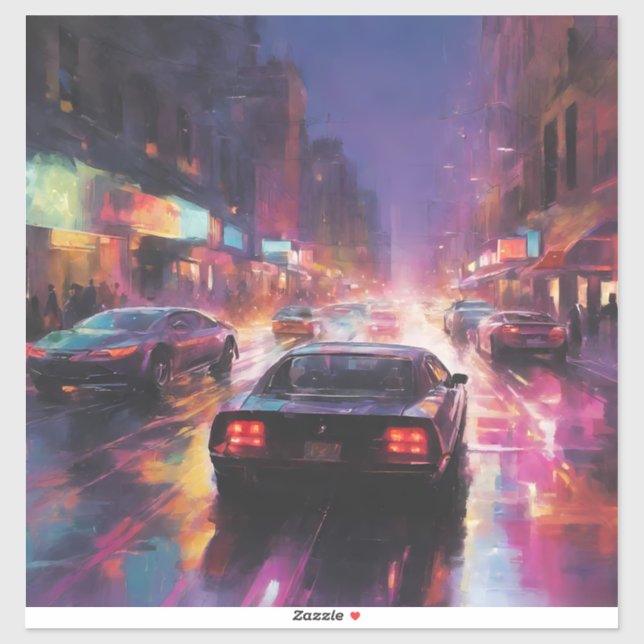 Dynamic Cityscape Racing Aufkleber (Blatt)