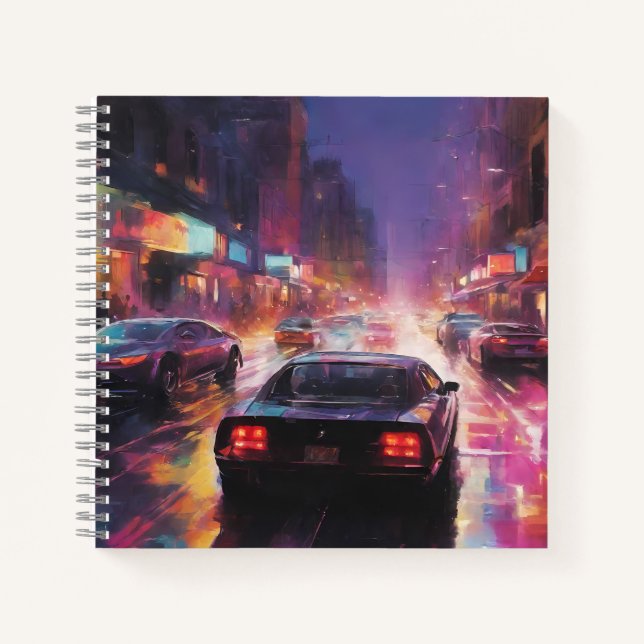 Dynamic Cityscape Racing Notizbuch (Vorderseite)