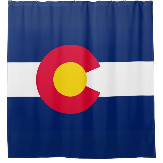 Dynamic Colorado State Flag Graphic Duschvorhang (Vorderseite)