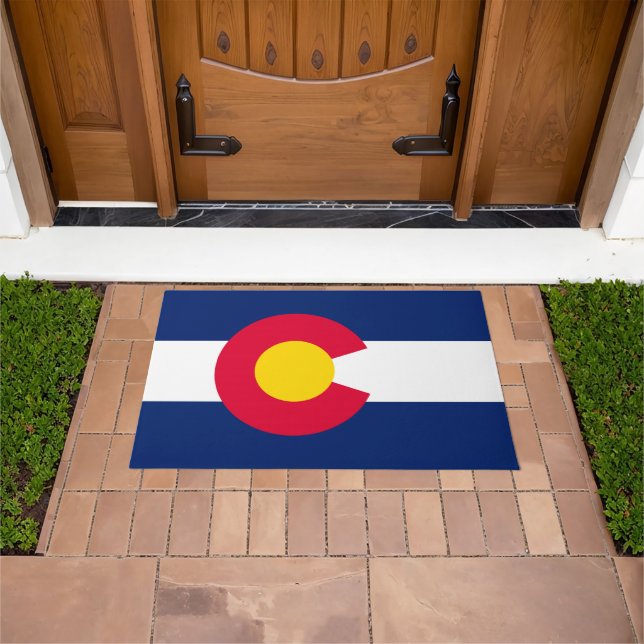 Dynamic Colorado State Flag Graphic Fußmatte (Außenbereich)