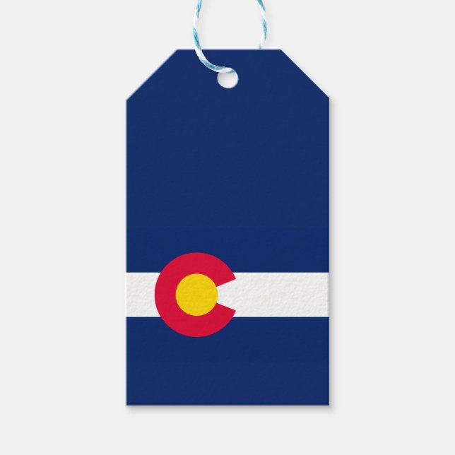 Dynamic Colorado State Flag Graphic Geschenkanhänger (Vorderseite)
