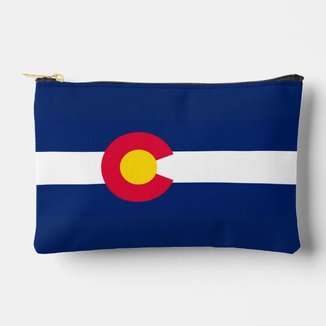 Dynamic Colorado State Flag Graphic on a Zubehörtasche (Vorderseite)