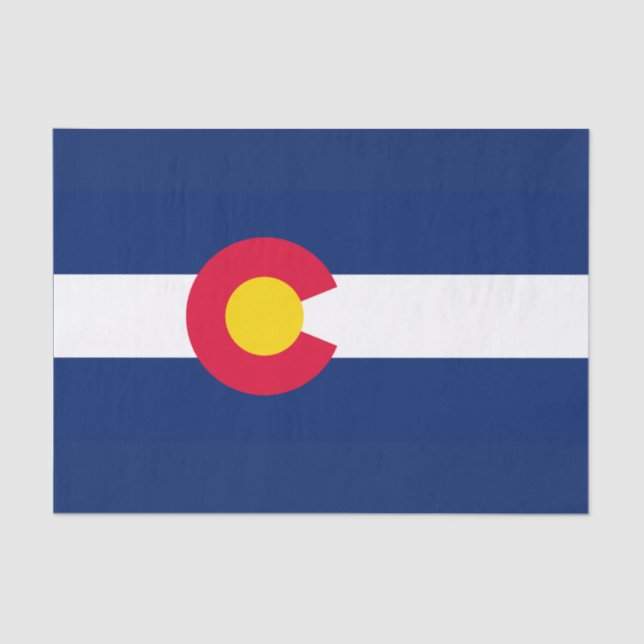 Dynamic Colorado State Flag Graphic Seidenpapier (Vorderseite)