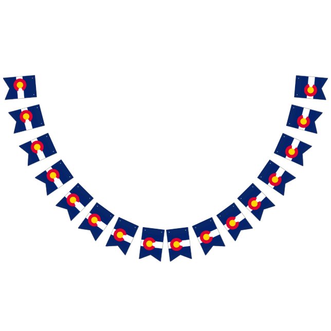 Dynamic Colorado State Flag Graphic Wimpelkette (Alle)