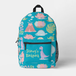 Dynamic Colorful Dinos Bedruckter Rucksack