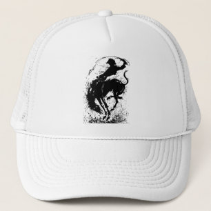 Dynamic Cowboy Rodeo Silhouette Art Truckerkappe