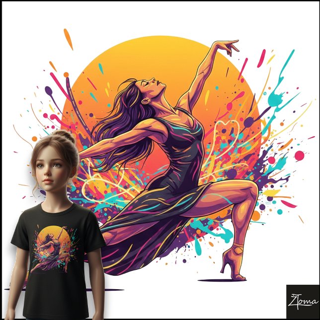 Dynamic Dancer Neon Dress Splatter Art Tri-Blend Shirt (Von Creator hochgeladen)