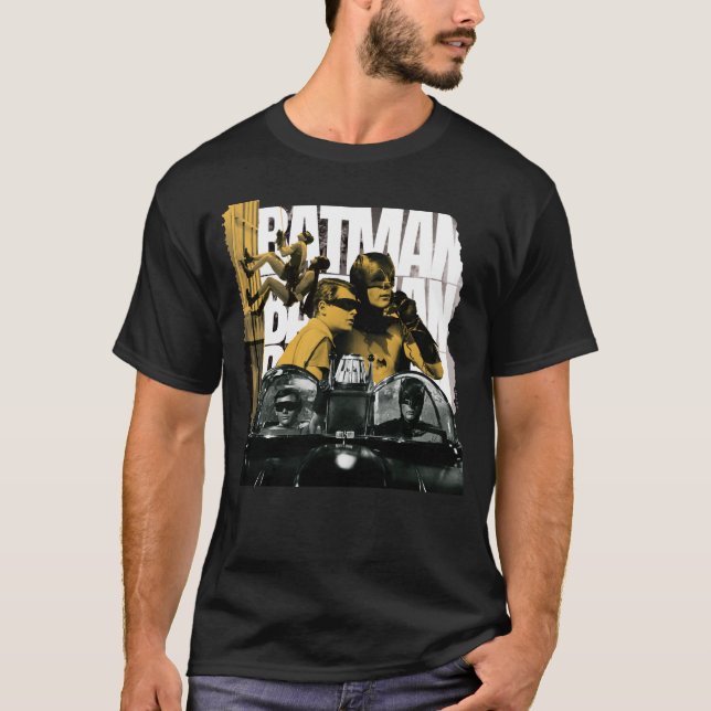 Dynamic Duo Scrapbook Fotografie T-Shirt (Vorderseite)