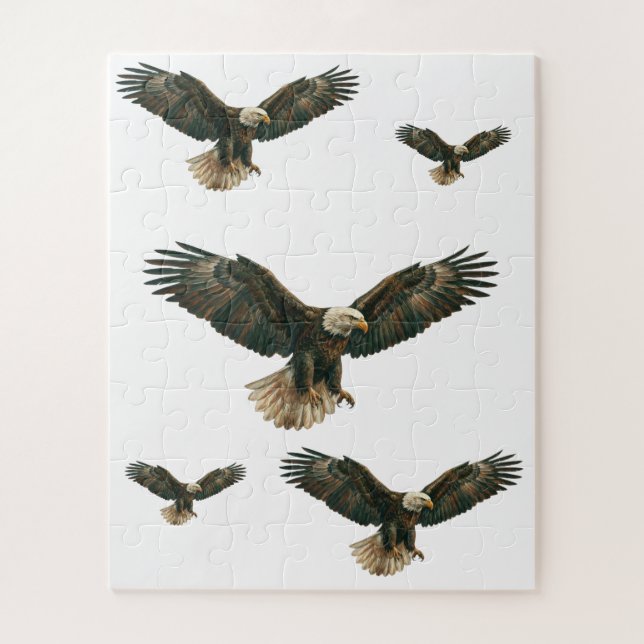 Dynamic Eagle Flock – Freedom and Power Puzzle. Puzzle (Vertikal)