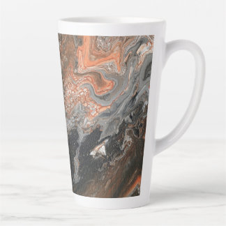 Dynamic Earth Tones and Swirls Milchtasse