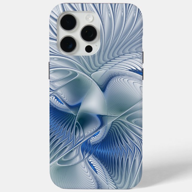 Dynamic Fantasy Abstrakt Blue Tones Fraktal Art Case-Mate iPhone Hülle (Rückseite)