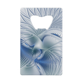 Dynamic Fantasy Abstrakt Blue Tones Fraktal Art Geldbeutel Flaschenöffner