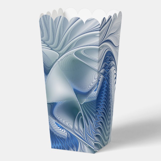 Dynamic Fantasy Abstrakt Blue Tones Fraktal Art Geschenkschachtel (Vorderseite)