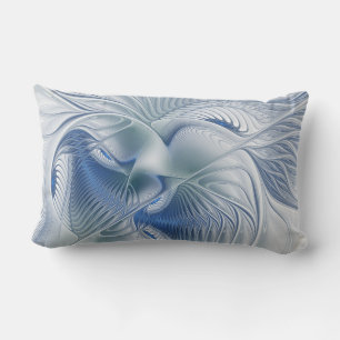 Dynamic Fantasy Abstrakt Blue Tones Fraktal Art Kissen Für Draußen