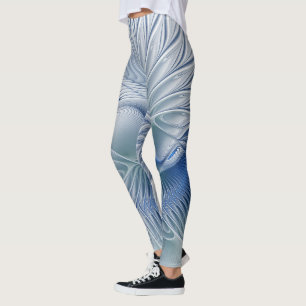 Dynamic Fantasy Abstrakt Blue Tones Fraktal Art Leggings