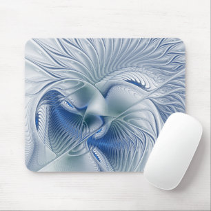 Dynamic Fantasy Abstrakt Blue Tones Fraktal Art Mousepad
