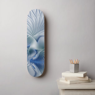 Dynamic Fantasy Abstrakt Blue Tones Fraktal Art Skateboard