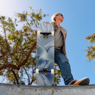 Dynamic Fantasy Abstrakt Blue Tones Fraktal Art Skateboard