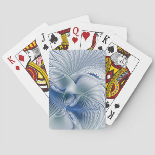 Dynamic Fantasy Abstrakt Blue Tones Fraktal Art Spielkarten