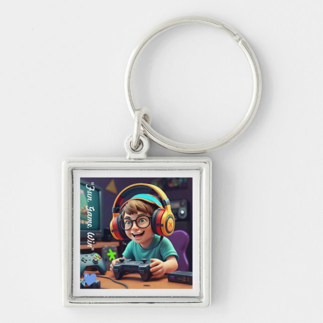 "Dynamic Gaming Cartoon" Schlüsselanhänger (Vorne)