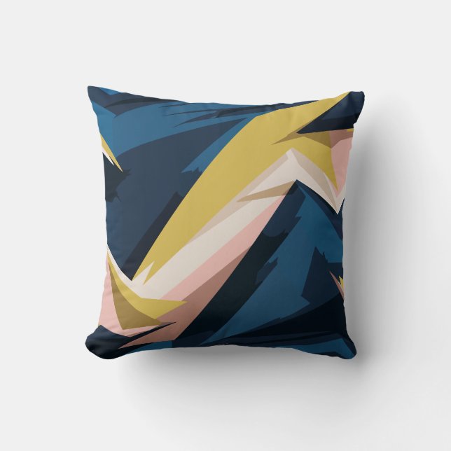 Dynamic Geometric Abstract Art Kissen (Vorderseite)