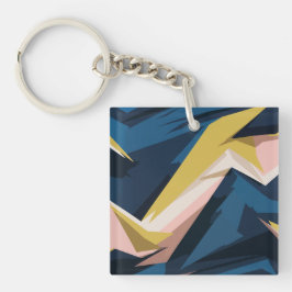 Dynamic Geometric Abstract Art Schlüsselanhänger