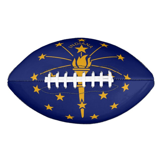 Dynamic Indiana State Flag Graphic on a Football (Vorderseite)