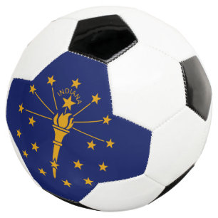 Dynamic Indiana State Flag Graphic on a Fußball