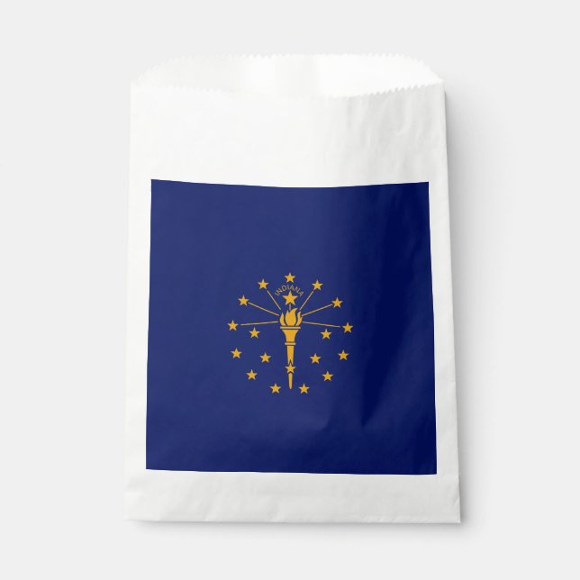 Dynamic Indiana State Flag Graphic on a Geschenktütchen (Vorderseite)
